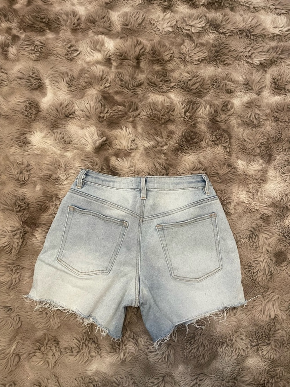 Madden Girl Light Blue Frayed Denim Shorts